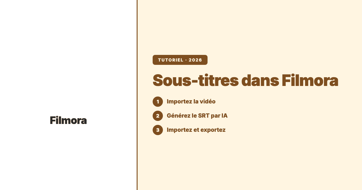 Sous-titres dans Filmora avec Subanana