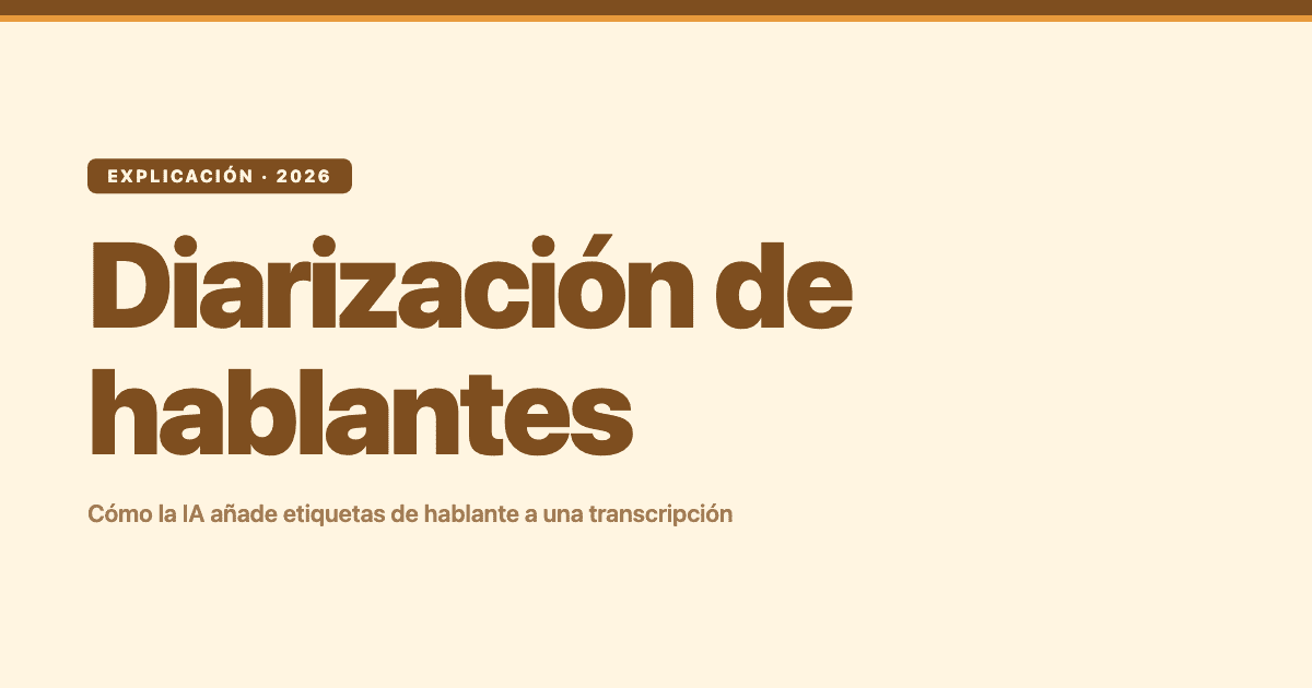 Diarización de hablantes: cómo la IA añade etiquetas de hablante a una transcripción