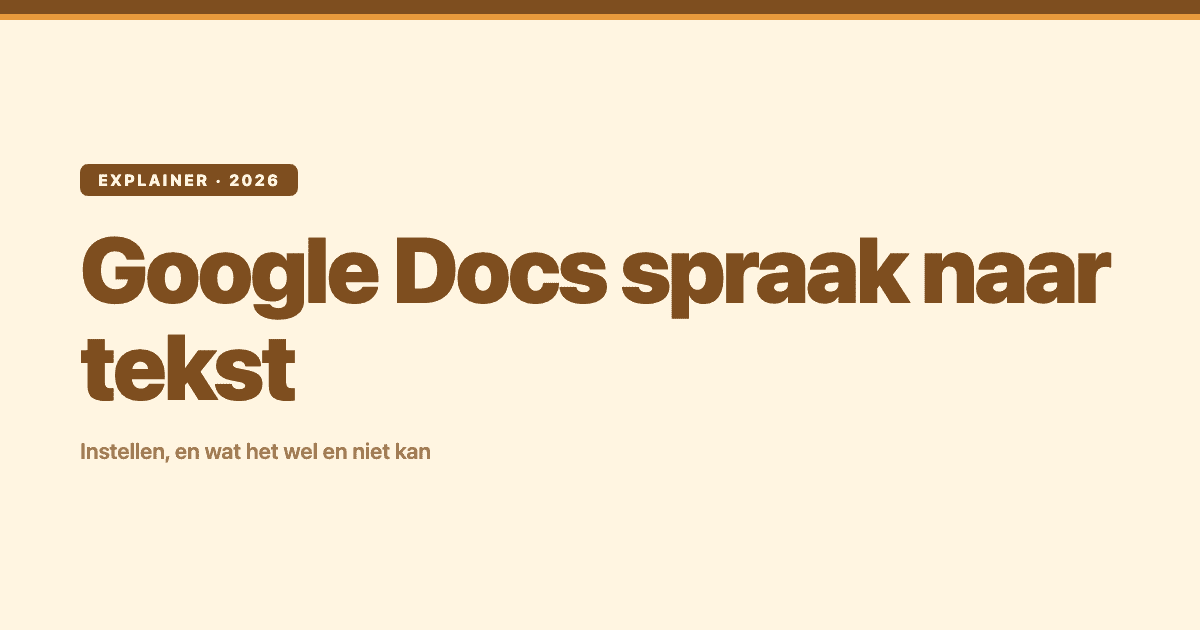 Google Docs spraak naar tekst: instellen en de grenzen