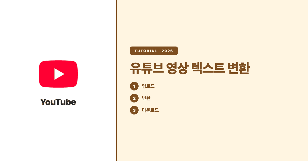 유튜브 영상 텍스트 변환 가이드 — Subanana 대표 이미지