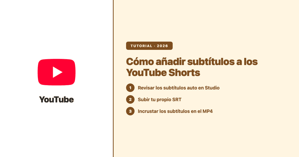 Cómo añadir subtítulos a los YouTube Shorts — tutorial de Subanana