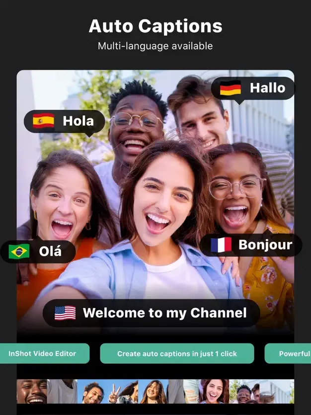 InShot 剪片App 自動字幕