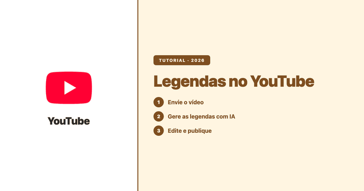 Como adicionar legendas no YouTube (2026): guia completo