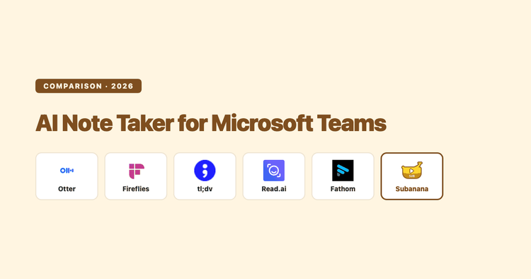 AI Note Taker for Microsoft Teams (2026): The Best Options
