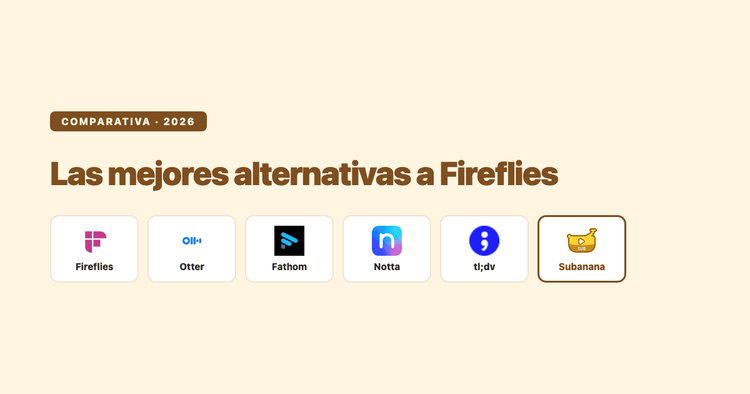 Las mejores alternativas a Fireflies.ai en 2026: una comparativa honesta por perfil de usuario