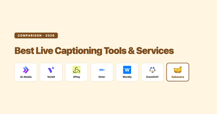 Best Live Captioning Tools & Services (2026): AI-Automatic vs Human-CART