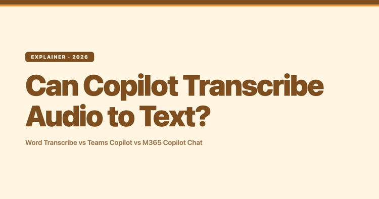 Can Copilot Transcribe Audio to Text? Here's Which Microsoft Tool You Need