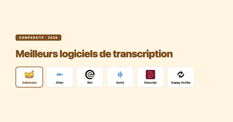 Meilleur logiciel de transcription en 2026 : un comparatif honnête