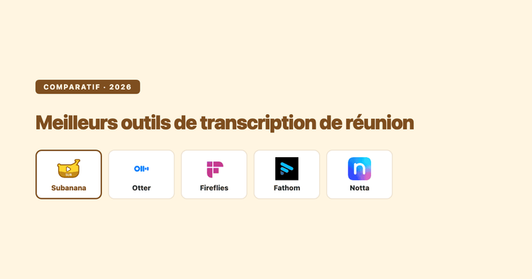 Comparatif des meilleurs outils de transcription de réunion par IA en 2026