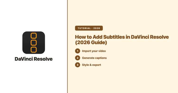 How to Add Subtitles in DaVinci Resolve (2026 Guide)