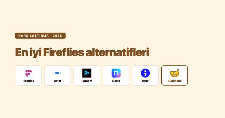 2026'nın en iyi Fireflies.ai alternatifleri: kullanıcı profiline göre dürüst bir karşılaştırma