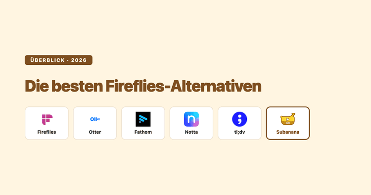 Die besten Fireflies.ai-Alternativen 2026: ein ehrlicher Überblick nach Anwenderprofil