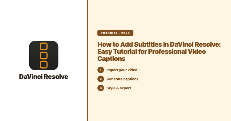 How to Add Subtitles in DaVinci Resolve: Easy Tutorial for Professional Video Captions
