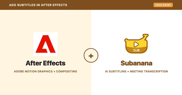 How to Add Subtitles in After Effects (2026 Guide)