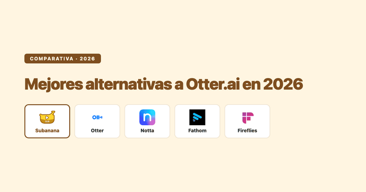 Mejores alternativas a Otter.ai en 2026: una comparativa honesta para equipos que se han quedado pequeños en Otter