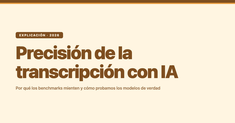 Precisión de la transcripción con IA: por qué los benchmarks de los proveedores mienten y cómo probamos los modelos de verdad