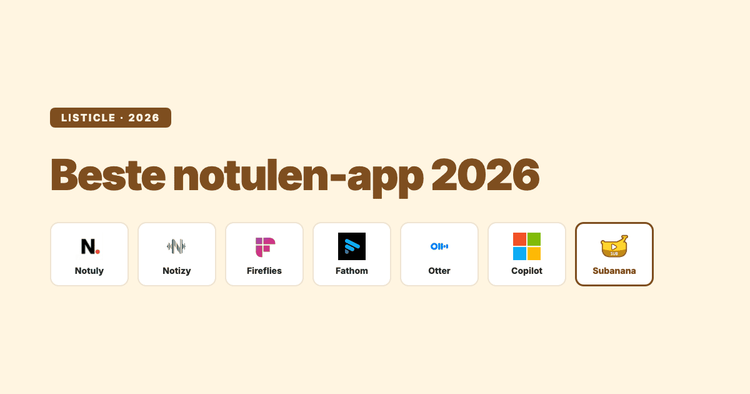 Beste notulen-app van 2026: 7 tools vergeleken