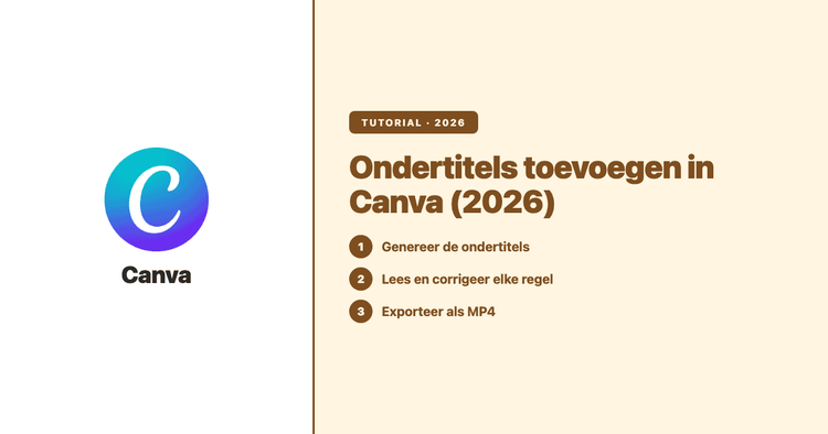 Ondertitels toevoegen in Canva (2026): de automatische werkwijze, en waar ze tekortschiet