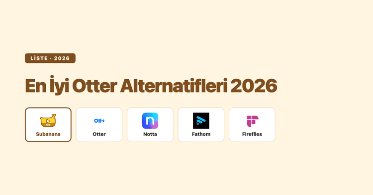 En İyi Otter.ai Alternatifleri 2026: Otter'ı Aşan Ekipler İçin Dürüst Bir Liste