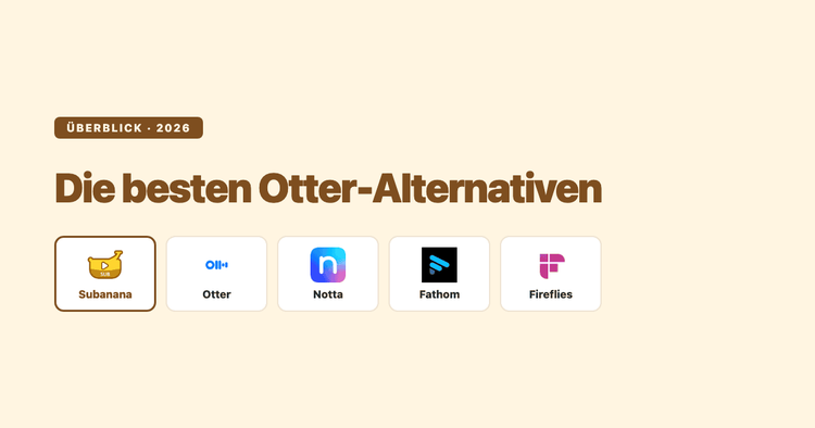 Die besten Otter.ai-Alternativen 2026: Ehrlicher Überblick für Teams, die aus Otter herauswachsen