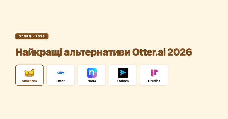 Найкращі альтернативи Otter.ai 2026: чесний огляд для команд, яким Otter став затісним