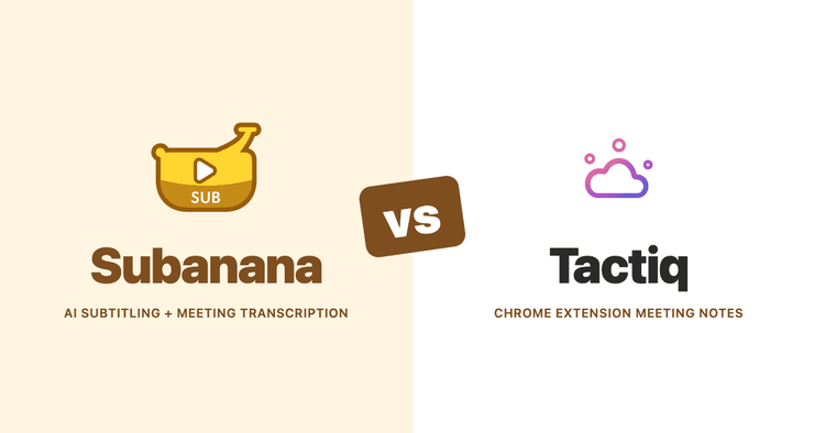 Subanana vs Tactiq (2026): Documentation-Based Comparison for Meeting Transcription