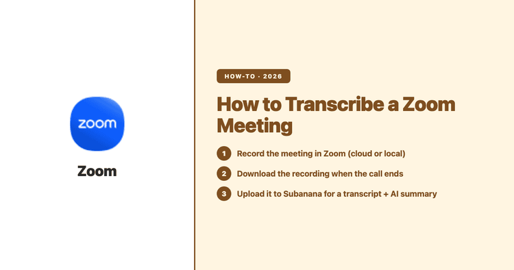 How to Transcribe a Zoom Meeting Into a Clean Transcript and AI Summary