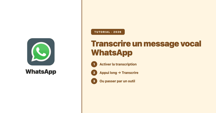 Transcrire un message vocal WhatsApp : ce qui marche sur iPhone, et ce qui bloque sur Android