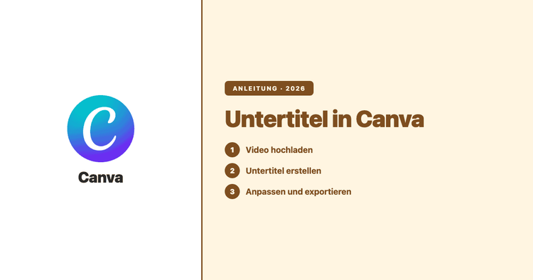 Untertitel in Canva hinzufügen – Anleitung