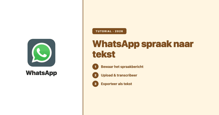 WhatsApp spraak naar tekst: een spraakbericht omzetten naar leesbare tekst