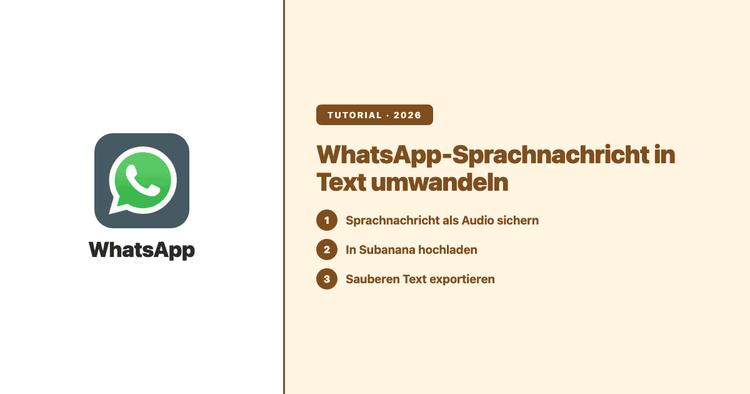 WhatsApp-Sprachnachricht in Text umwandeln: 3 Wege (Android, iPhone, PC)