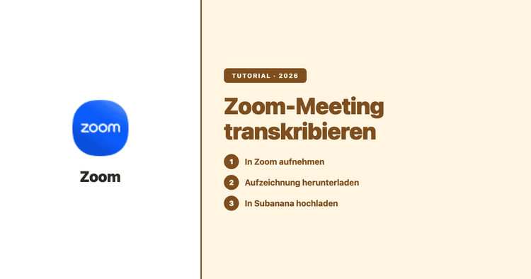 Zoom-Meeting transkribieren: vom Mitschnitt zum sauberen Transkript und KI-Zusammenfassung
