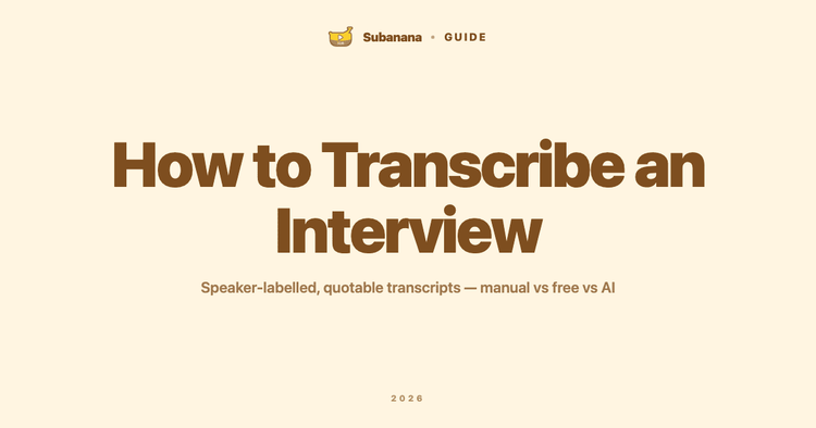 How to Transcribe an Interview: Speaker-Labelled, Quotable Transcripts