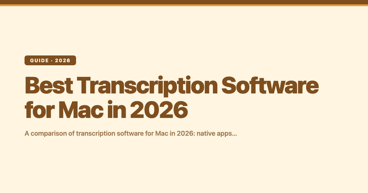 Best Transcription Software for Mac in 2026
