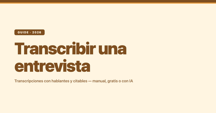 Cómo transcribir una entrevista: transcripciones con hablantes y citables