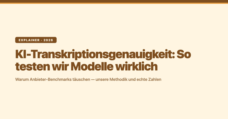 KI-Transkriptionsgenauigkeit: Warum Anbieter-Benchmarks täuschen und wie wir Modelle wirklich testen