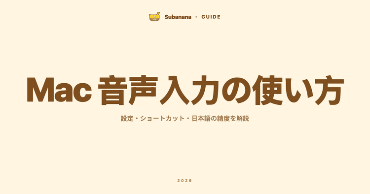 Mac 音声入力の使い方｜設定・ショートカット・日本語の精度を解説