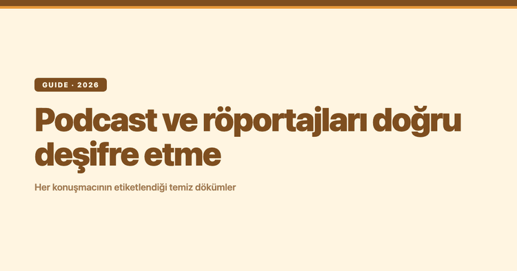 Podcast ve röportajları doğru biçimde deşifre etme: eksiksiz rehber