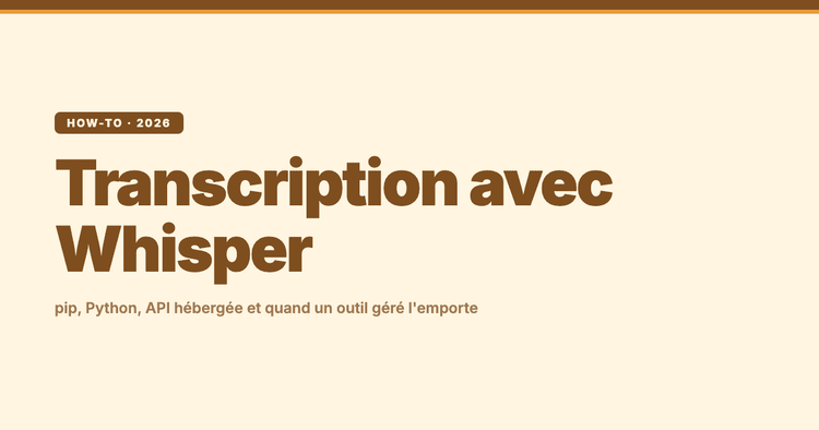 Transcription avec Whisper : comment transcrire un fichier audio avec OpenAI Whisper (et quand un outil géré l'emporte)