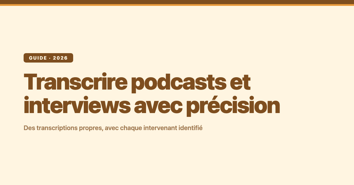Transcrire podcasts et interviews avec précision – guide
