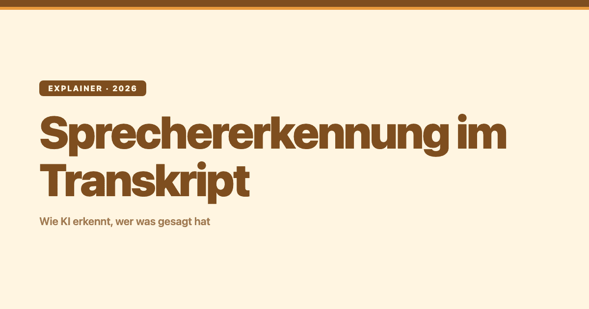 Sprechererkennung im Transkript